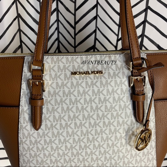 Michael kors Charlotte large TZ tote vanilla brown - Picture 2 of 12
